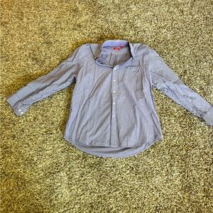 Purple & White Pinstripe Button Down | Men’s Button Down Shirt | Men’s Workwear